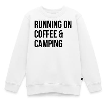 Camping Camping Camping - Kinder Premium Organic Sweatshirt - Weiß - Vorne - AI Model Kid Male (0cm)