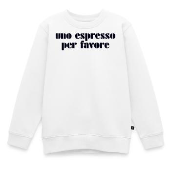 Espresso Italia Italien - Kinder Premium Organic Sweatshirt - Weiß - Vorne - AI Model Kid Male (0cm)