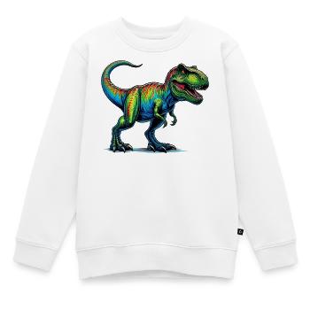 Dinosaurier - Kinder Premium Organic Sweatshirt - Weiß - Vorne - AI Model Kid Male (0cm)