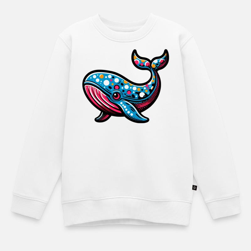 Wal - Kinder Premium Organic Sweatshirt - Weiß