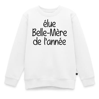 élue belle-mère de l'année - Sweat Premium enfant bio - blanc - Devant - AI Model Kid Male (0cm)