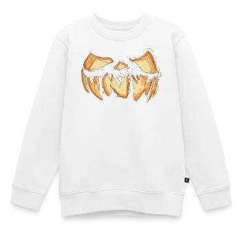 Kürbis Gesicht Halloween Scribble - Kinder Premium Organic Sweatshirt - Weiß - Vorne - AI Model Kid Male (0cm)