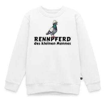 Tauben Shirt Tasse Hoodie Bergmann Rennpferd - Kinder Premium Organic Sweatshirt - Weiß - Vorne - AI Model Kid Male (0cm)