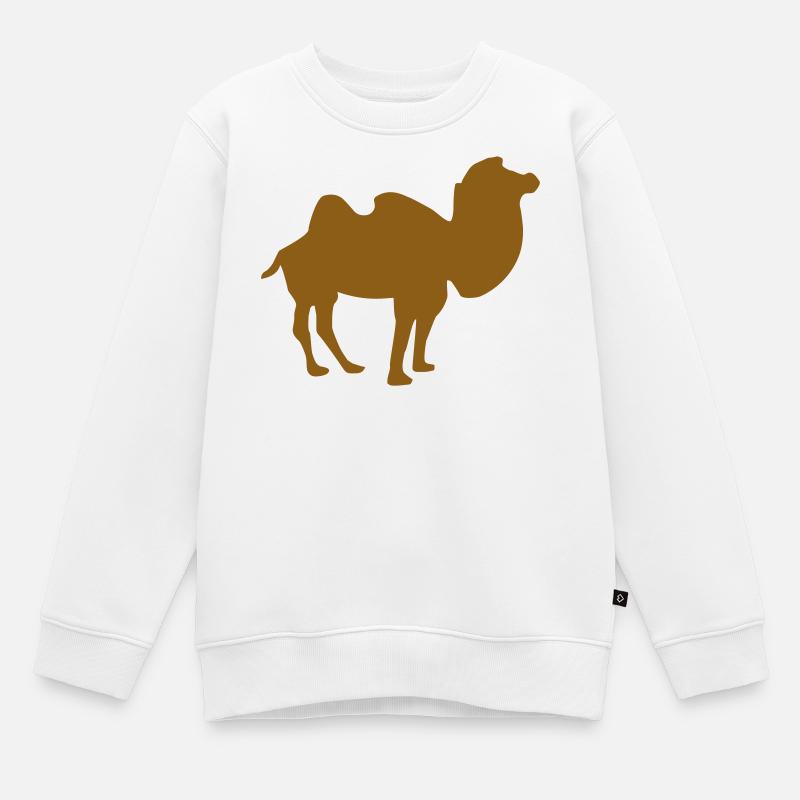 Kamel - Kinder Premium Organic Sweatshirt - Weiß