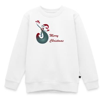 Give Empfangen Frohe Weihnachten - Kinder Premium Organic Sweatshirt - Weiß - Vorne - AI Model Kid Male (0cm)