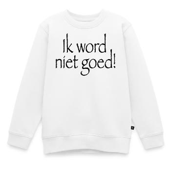 20 Ich werde nicht gesund - Kinder Premium Organic Sweatshirt - Weiß - Vorne - AI Model Kid Male (0cm)