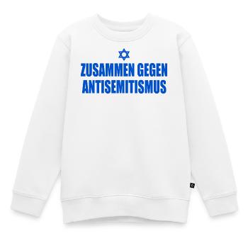 zusammen gegen antisemitismus - Kinder Premium Organic Sweatshirt - Weiß - Vorne - AI Model Kid Male (0cm)