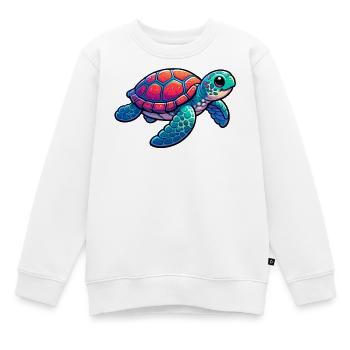 Schildkröte - Kinder Premium Organic Sweatshirt - Weiß - Vorne - AI Model Kid Male (0cm)