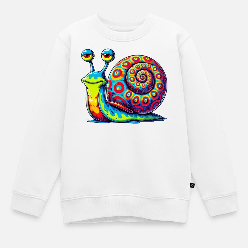 Escargot - Sweat Premium enfant bio - blanc