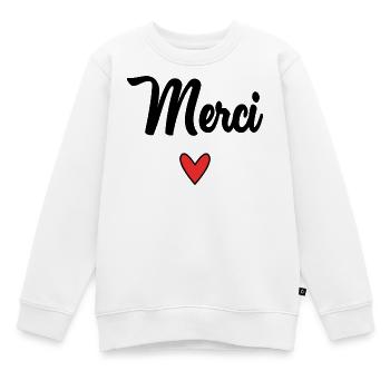 VIELEN DANK. DANKE. VIELEN DANK. JAHRESTAG. GEBURT. - Kinder Premium Organic Sweatshirt - Weiß - Vorne - AI Model Kid Male (0cm)