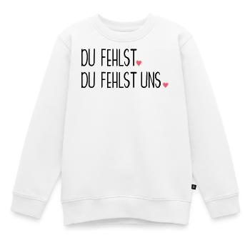 ABSCHIED TRAUER - DU FEHLST UNS - Kinder Premium Organic Sweatshirt - Weiß - Vorne - AI Model Kid Male (0cm)