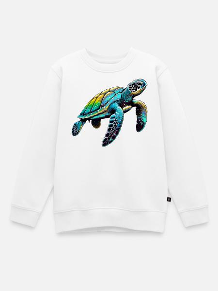 Schildkröte - Kinder Premium Organic Sweatshirt - Weiß