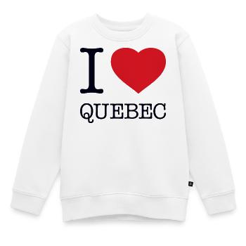 J’ADORE LE QUÉBEC - Sweat Premium enfant bio - blanc - Devant - AI Model Kid Male (0cm)