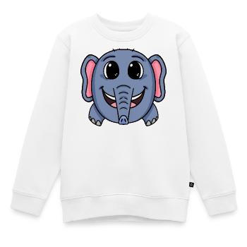 Elefant niedlich - Kinder Premium Organic Sweatshirt - Weiß - Vorne - AI Model Kid Male (0cm)