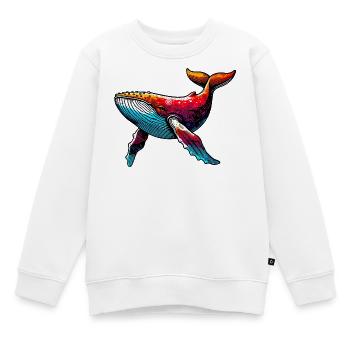 Wal - Kinder Premium Organic Sweatshirt - Weiß - Vorne - AI Model Kid Male (0cm)