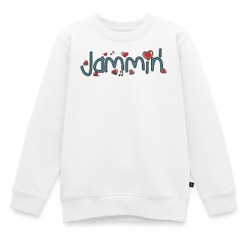 Jammin' - Kinder Premium Organic Sweatshirt - Weiß - Vorne - AI Model Kid Male (0cm)