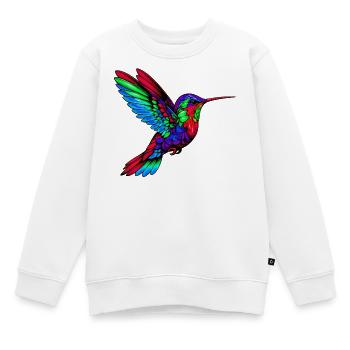Kolibri - Kinder Premium Organic Sweatshirt - Weiß - Vorne - AI Model Kid Male (0cm)