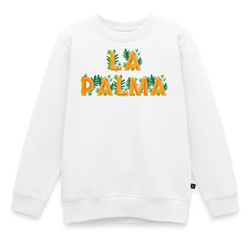 La Palma Schriftzug La Isla Bonita Kanaren - Kinder Premium Organic Sweatshirt - Weiß - Vorne - AI Model Kid Male (0cm)
