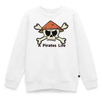 Un logo de Pirates Life - Sweat Premium enfant bio - blanc - Devant - AI Model Kid Male (0cm)