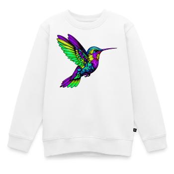 Kolibri - Kinder Premium Organic Sweatshirt - Weiß - Vorne - AI Model Kid Male (0cm)