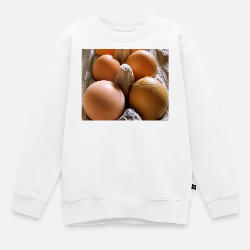 Oeuf - Sweat Premium enfant bio - blanc
