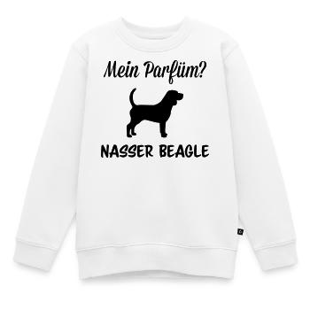 Parfüm nasser Beagle - Kinder Premium Organic Sweatshirt - Weiß - Vorne - AI Model Kid Male (0cm)