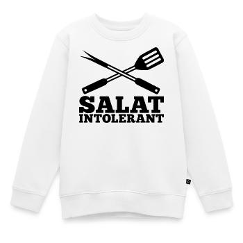 Salat Intolerant Grillbesteck - Kinder Premium Organic Sweatshirt - Weiß - Vorne - AI Model Kid Male (0cm)