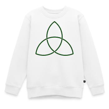 Nœud celtique (Triquetra) - Sweat Premium enfant bio - blanc - Devant - AI Model Kid Male (0cm)