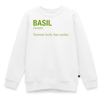 BASIL Basilikum - Kinder Premium Organic Sweatshirt - Weiß - Vorne - AI Model Kid Male (0cm)
