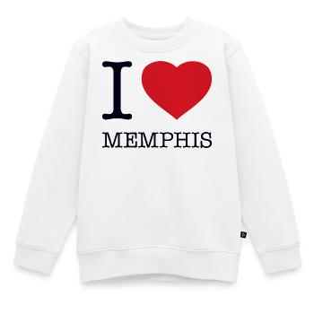 I LOVE MEMPHIS - Kinder Premium Organic Sweatshirt - Weiß - Vorne - AI Model Kid Male (0cm)