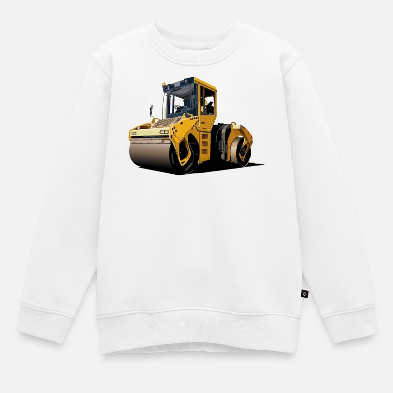 Rouleau compresseur - Sweat Premium enfant bio - blanc