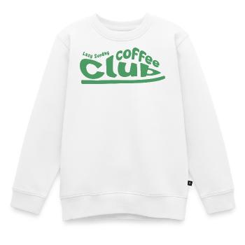 Club de café du dimanche paresseux - Sweat Premium enfant bio - blanc - Devant - AI Model Kid Male (0cm)