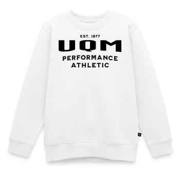UQM Athletic-Performance Sportswear - Sweat Premium enfant bio - blanc - Devant - AI Model Kid Male (0cm)