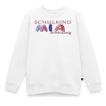Schulkind Mia Schule - Kinder Premium Organic Sweatshirt - Weiß - Vorne - AI Model Kid Male (0cm)