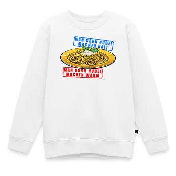 Nudeln - Kinder Premium Organic Sweatshirt - Weiß - Vorne - AI Model Kid Male (0cm)