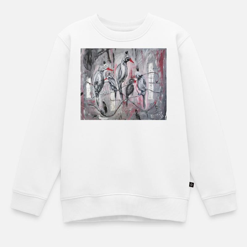 Corbeaux - Sweat Premium enfant bio - blanc