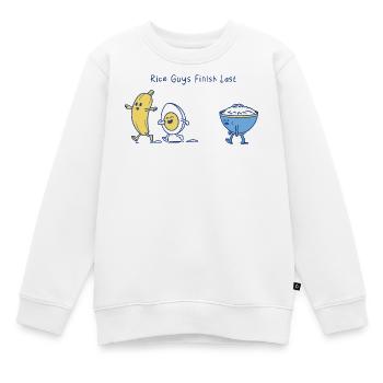 Breakfast Race - Kids Premium Organic Sweatshirt - white - Front - AI Model Kid Male (0cm)