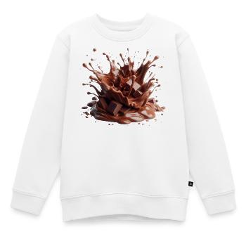 Chocolate eruption - Kids Premium Organic Sweatshirt - white - Front - AI Model Kid Male (0cm)