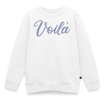 Voilà - violet - Kids Premium Organic Sweatshirt - white - Front - AI Model Kid Male (0cm)