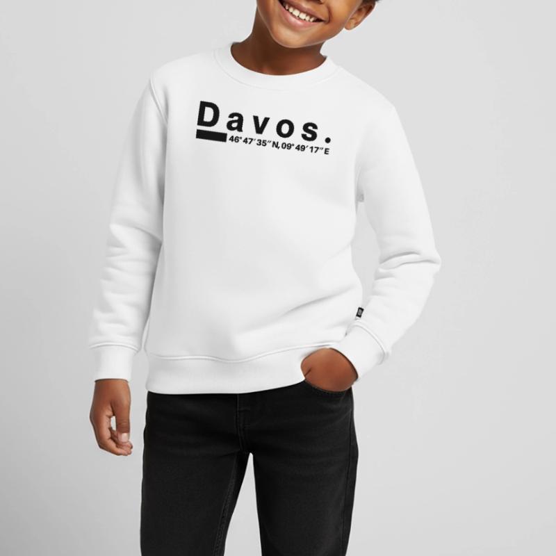Davos Coordinates Graubünden Graubünden Graubünden Kids Premium Organic Sweatshirt