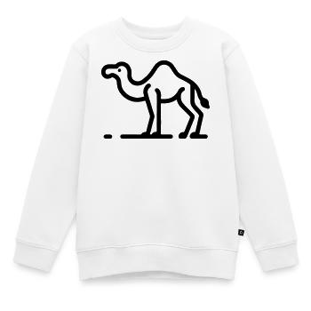Chameau - Sweat Premium enfant bio - blanc - Devant - AI Model Kid Male (0cm)