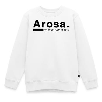 Coordonnées Arosa Grisons Aroser Aroserin - Sweat Premium enfant bio - blanc - Devant - AI Model Kid Male (0cm)
