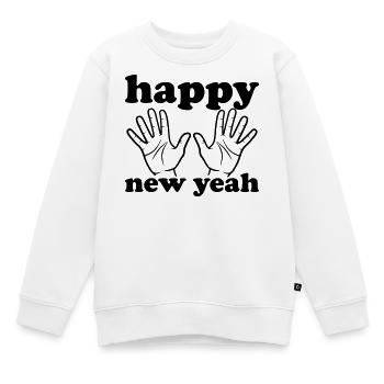 Happy new yeah - Kinder Premium Organic Sweatshirt - Weiß - Vorne - AI Model Kid Male (0cm)