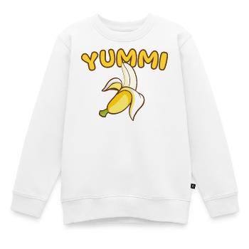 YUMMI - Geschmacksache - Kinder Premium Organic Sweatshirt - Weiß - Vorne - AI Model Kid Male (0cm)