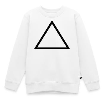 Dreieck - Kinder Premium Organic Sweatshirt - Weiß - Vorne - AI Model Kid Male (0cm)
