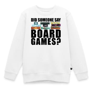 Brettspiele lustiger Spruch - Kinder Premium Organic Sweatshirt - Weiß - Vorne - AI Model Kid Male (0cm)