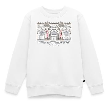 New York City, Metropolitan Museum of Art, USA - Kinder Premium Organic Sweatshirt - Weiß - Vorne - AI Model Kid Male (0cm)