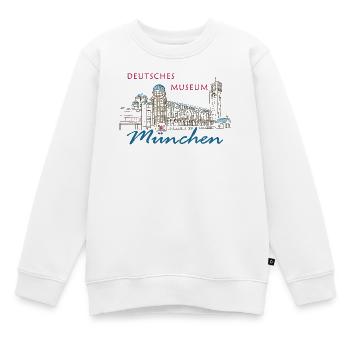 München Deutsches Museum Handzeichnung - Kinder Premium Organic Sweatshirt - Weiß - Vorne - AI Model Kid Male (0cm)