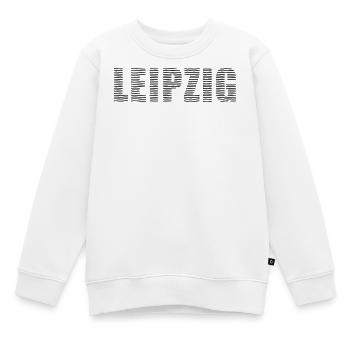 Leipzig Line Font - Kids Premium Organic Sweatshirt - white - Front - AI Model Kid Male (0cm)