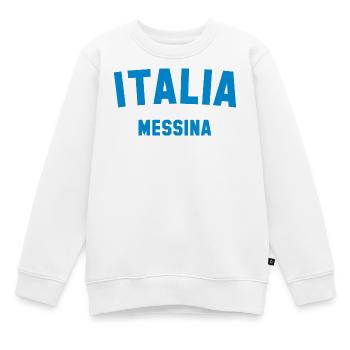 MESSINA Italy Italien - Kids Premium Organic Sweatshirt - white - Front - AI Model Kid Male (0cm)
